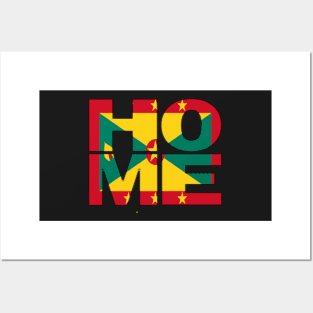 Grenada Flag Collection Spelling HOME - Grenadian - Soca Mode Posters and Art